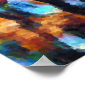 馬抽象芸術 ポスター (角)