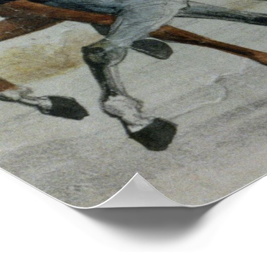 馬描そり ポスター (角)