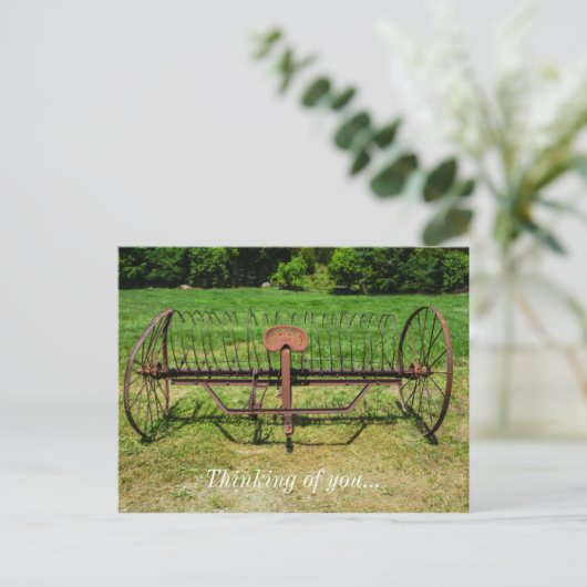 馬描干し熊手 ポストカード (スタンド正面)