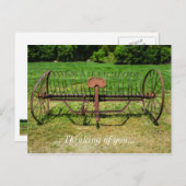 馬描干し熊手 ポストカード (正面/裏面)