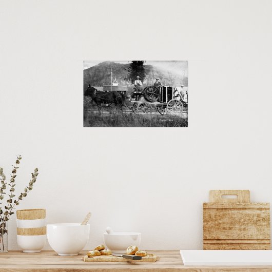 馬描車 ポスター (キッチン)