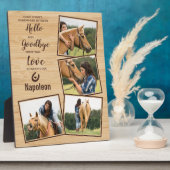 馬損ギフト写真コラージュ馬碑 フォトプラーク (側面)