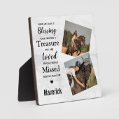 馬損悔やみや弔慰引用文写真ペットホース記念 フォトプラーク (正面)