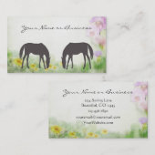 馬放牧業又は個人コールカード 名刺 (正面/裏面)