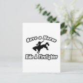 馬救乗り消防士 ポストカード (スタンド正面)