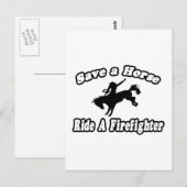 馬救乗り消防士 ポストカード (正面/裏面)