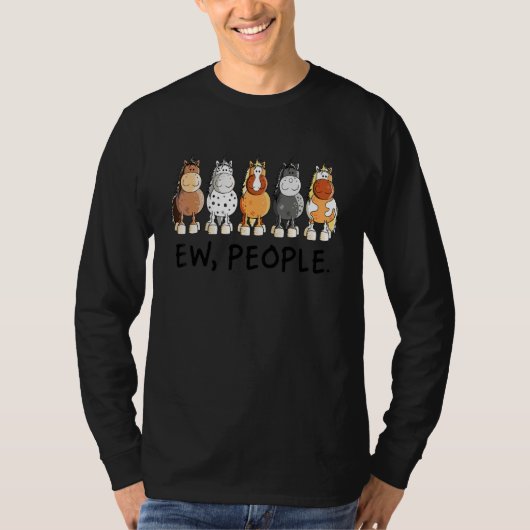 馬新しい人々の馬の動物 Tシャツ (正面)