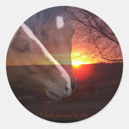 馬日の出 ラウンドシール (正面)