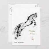 馬日本の馬武芸馬術角 シーズンポストカード (正面/裏面)