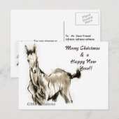 馬日本の馬武芸馬術角 シーズンポストカード (正面/裏面)