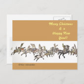 馬日本の馬武芸馬術角 シーズンポストカード (正面/裏面)