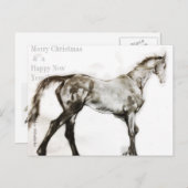 馬日本の馬武芸馬術角 シーズンポストカード (正面/裏面)