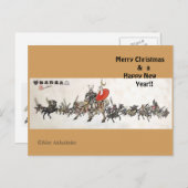 馬日本の馬武芸馬術角 シーズンポストカード (正面/裏面)