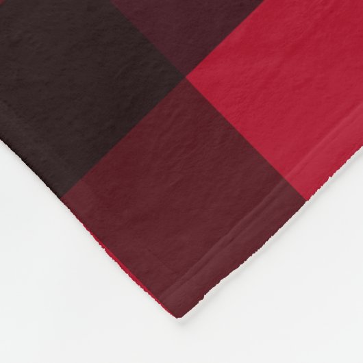 馬最高のは赤いバッファローのプレイド写真コラージュ フリースブランケット (角)