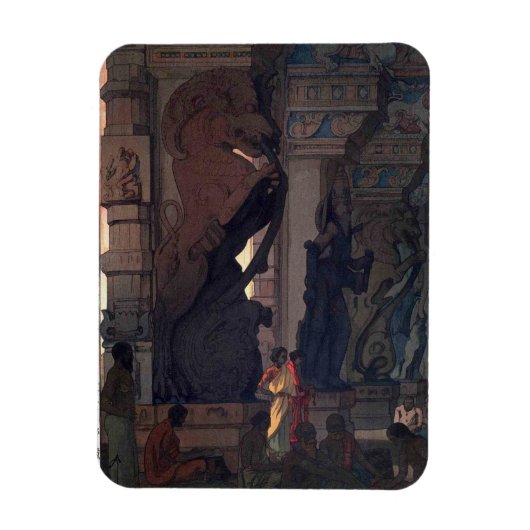 馬来梅中寺、吉田博 マグネット (縦)