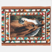 馬毛布 フリースブランケット (正面(横))