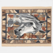 馬毛布 フリースブランケット (正面(横))