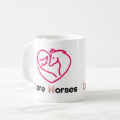 馬気に国馬保護の日デザイン コーヒーマグカップ (正面左)