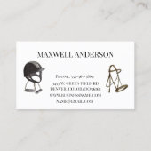 馬水彩乗馬サドル 名刺 (裏面)