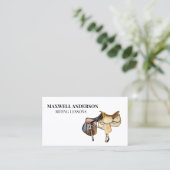 馬水彩乗馬サドル 名刺 (スタンド正面)