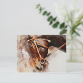 馬水彩画 ポストカード (スタンド正面)