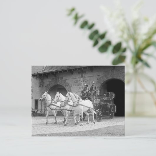 馬消防描機関， 1922 ポストカード (スタンド正面)