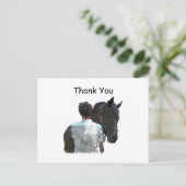 馬灯はがき持ち男性 ポストカード (スタンド正面)