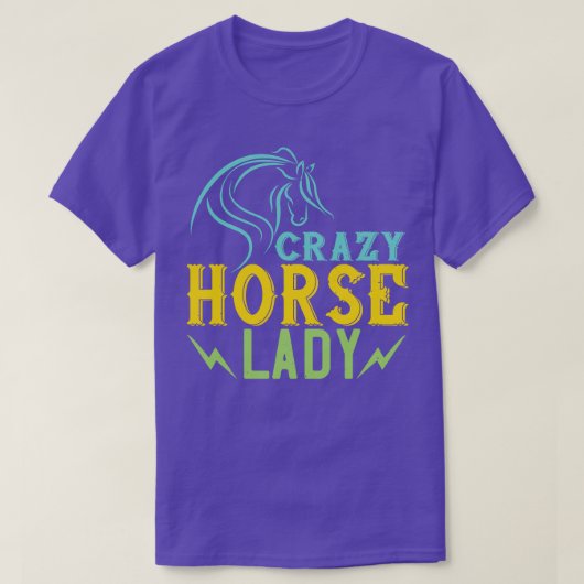 馬熱狂する婦人 Tシャツ (デザイン正面)