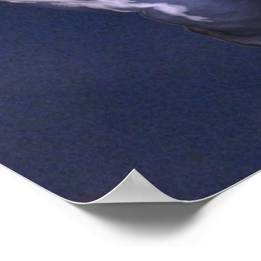 馬熱狂する青 ポスター (角)