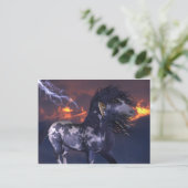 馬熱狂する青 ポストカード (スタンド正面)