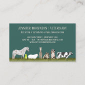 馬牛ヒツジ犬キャットバードアニマルアルパカ 名刺 (裏面)