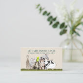 馬牛ヒツジ犬キャットバードアニマルアルパカ 名刺 (スタンド正面)