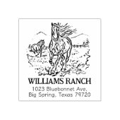 馬牧場の住所 ラバースタンプ (インプリント)