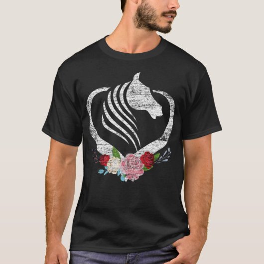 馬牧場アート Tシャツ (正面)