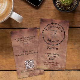 馬牧場カスタマイズ可能なロゴQRコード 名刺