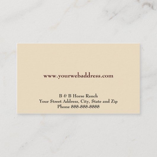 馬牧場名刺 名刺 (裏面)