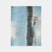 馬牧場、バーンズ、スノー絵画ズ フリースブランケット (正面)