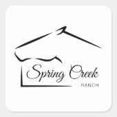 馬牧場 |ホースファーム スクエアシール (正面)