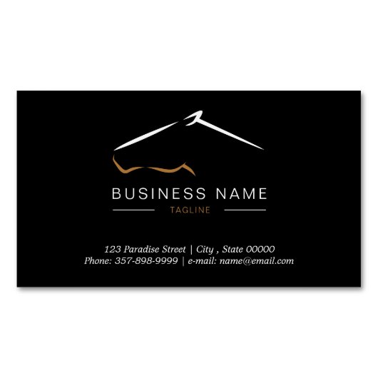 馬牧場 |ホースファーム マグネット名刺 (正面)