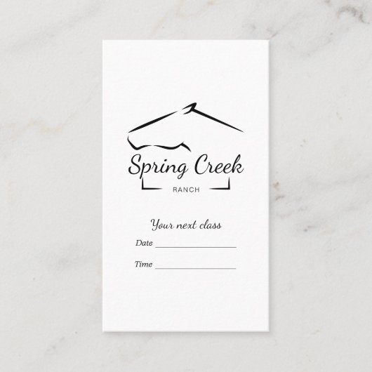 馬牧場 |ホースファーム 予約カード (正面)