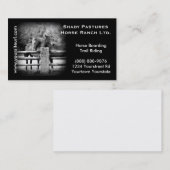 馬牧場、馬厩舎または搭乗 名刺 (正面/裏面)