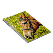 馬獣ポートレートパーソナライズされた名 ノートブック (右側)