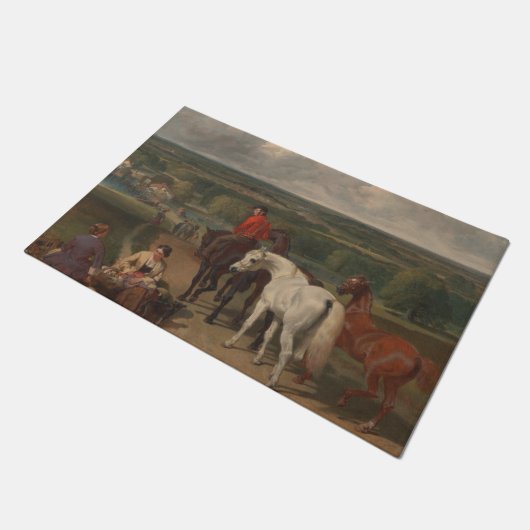 馬王室のの操ウマ科の作 ドアマット (アングル)