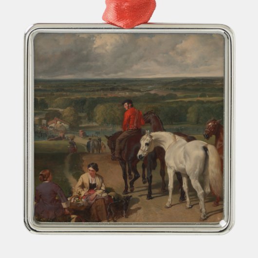 馬王室のの操ウマ科の作 メタルオーナメント (正面)