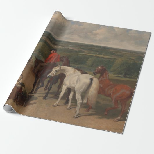 馬王室のの操ウマ科の作 ラッピングペーパー (アンロールド)