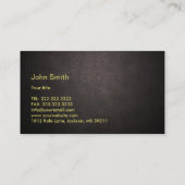 馬王室の頭ウッド&レザービジネスカード 名刺 (裏面)