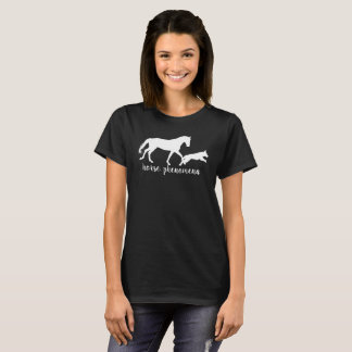 馬現象の女性のTシャツ(暗い) Tシャツ