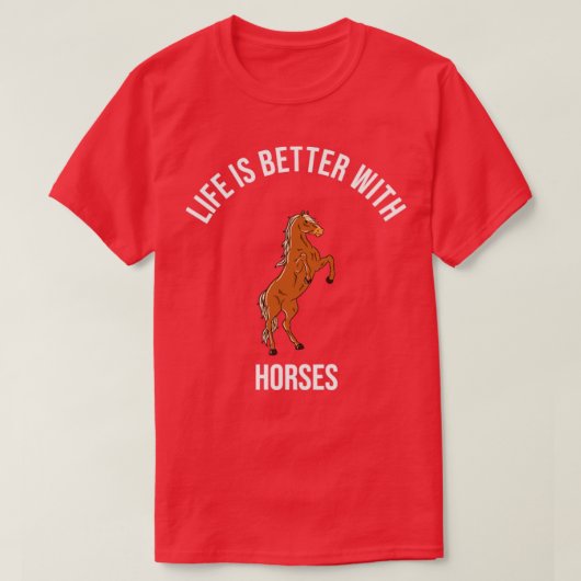 馬生活は馬に勝る Tシャツ (デザイン正面)