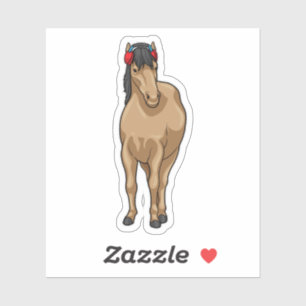 馬用音楽ヘッドホン シール