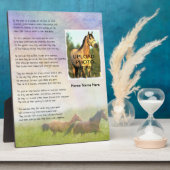 馬用馬メモリアルレインボーカスタマイズブリッジ フォトプラーク (側面)